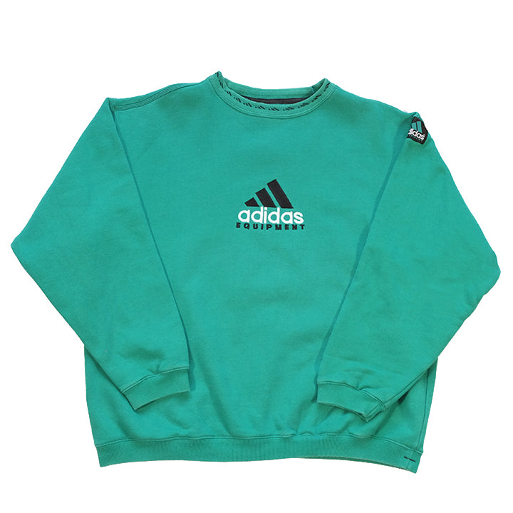 Vintage RARE Adidas Equipment Embroidered Heavy Weight Crewneck - M/L