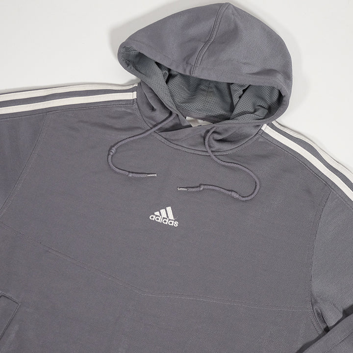 Vintage Adidas Embroidered Centre Logo Hoodie M