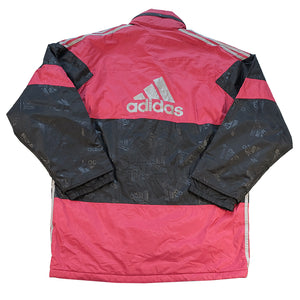 Vintage Adidas Big Logo Quilted Jacket - XL