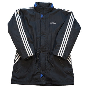 Vintage Adidas Classic Stripe Quilted Jacket - L