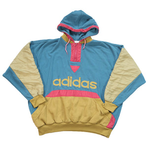 Vintage RARE 80s Adidas Quarter Zip Embroidered Spell Out Sweatshirt - M/L