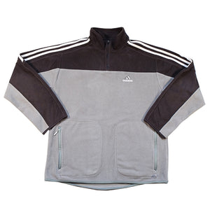 Vintage Adidas Fleece Quarter Zip Sweatshirt - S