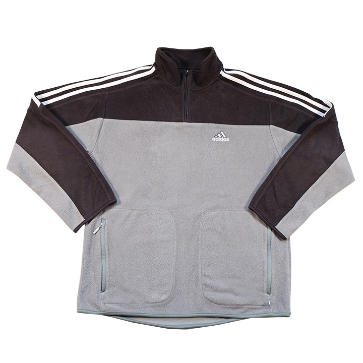 Vintage Adidas Fleece Quarter Zip Sweatshirt - S