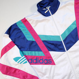 Vintage 80s Rare Adidas Logo Track Jacket - L