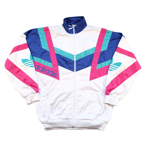 Vintage 80s Rare Adidas Logo Track Jacket - L