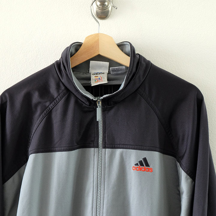 Gray adidas windbreaker best sale