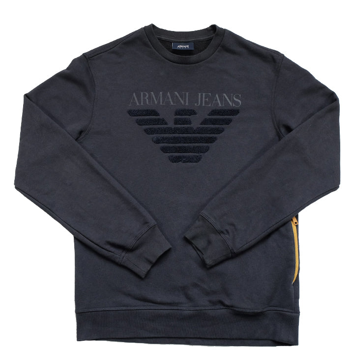 Vintage Armani Jeans Big Logo Spell Out Crewneck - S/M
