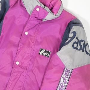 Vintage Asics Tape Logo Quilted Jacket - L