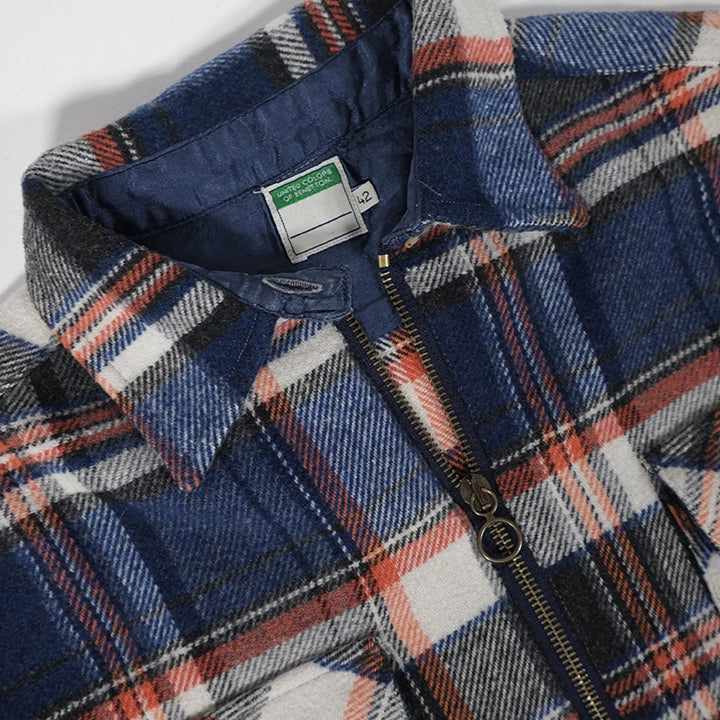 Vintage Benetton Wool Quarter Zip Pullover - S