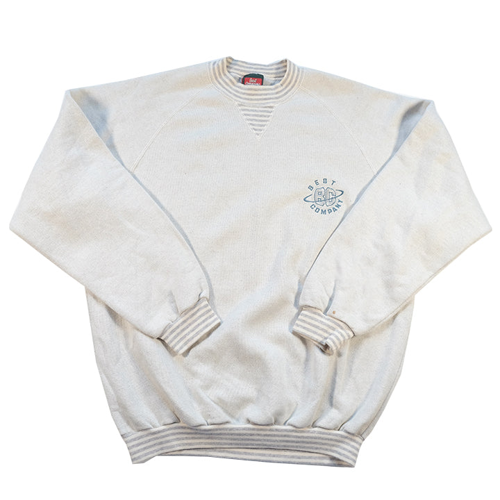 Vintage Best Company Embroidered Logo Crewneck - L