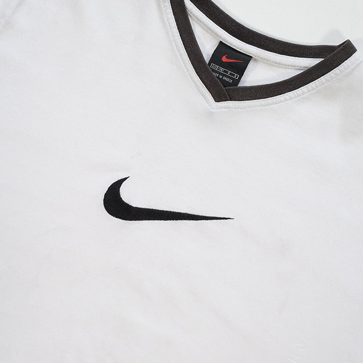 Vintage Nike Embroidered Big Swoosh Logo T-Shirt - S