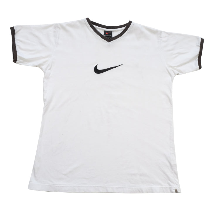 Vintage Nike Embroidered Big Swoosh Logo T-Shirt - S