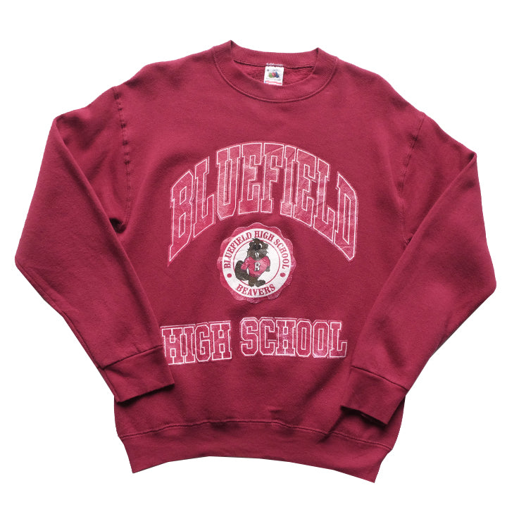 Vintage Bluefield High School Spell Out Made In USA Crewneck - M