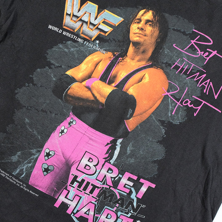 Vintage RARE 1992 Bret Hitman Hart Graphic T-Shirt - S