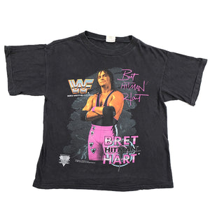 Vintage RARE 1992 Bret Hitman Hart Graphic T-Shirt - S