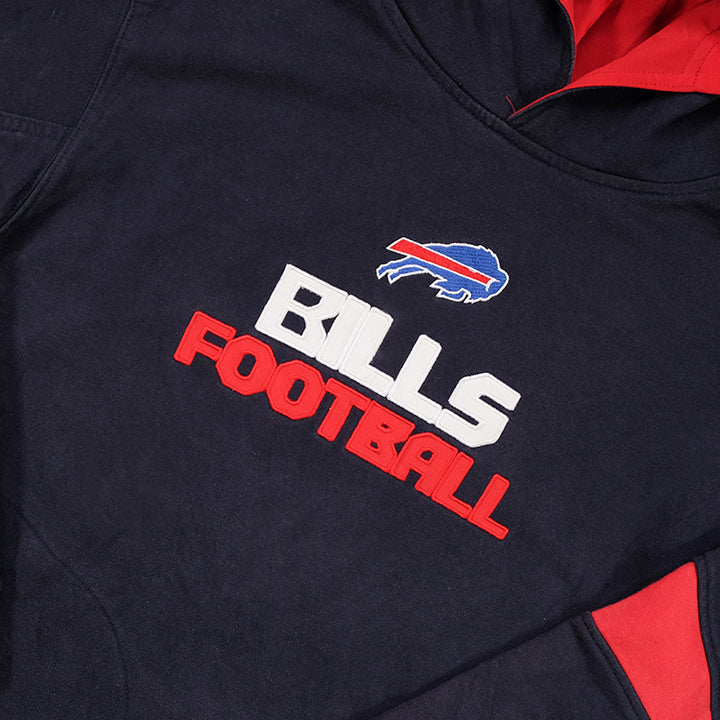 Vintage Buffalo Bills Embroidered Spell Out Hoodie - S