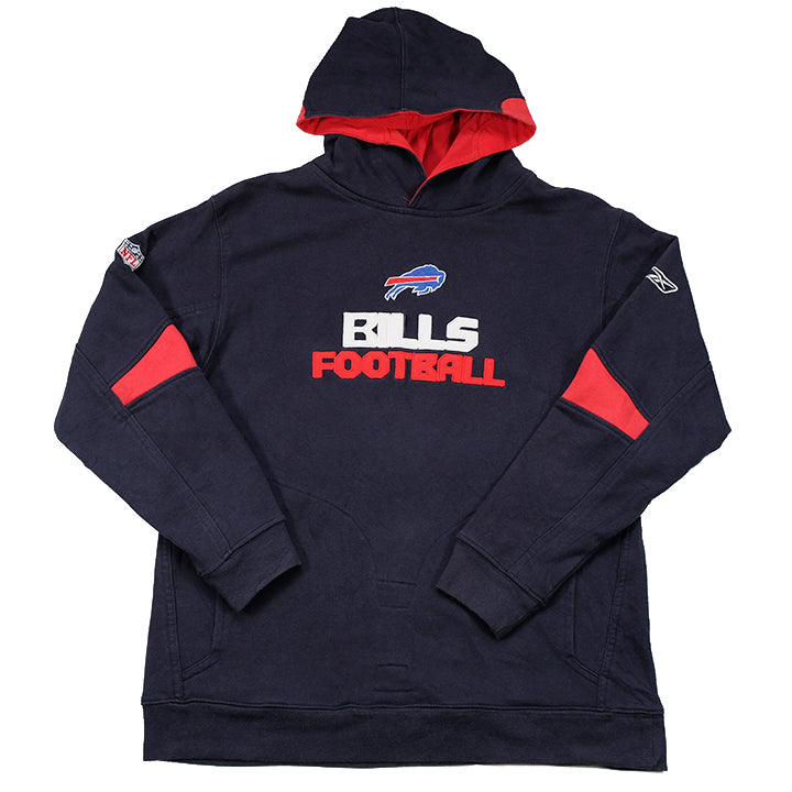 Vintage Buffalo Bills Embroidered Spell Out Hoodie - S