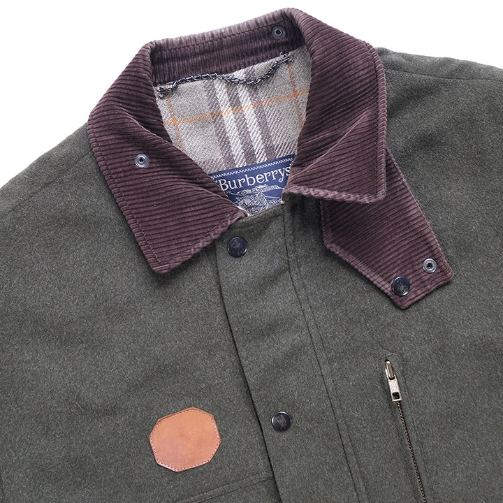 Vintage Burberrys Nova Check Lined Wool Parka Jacket - XL