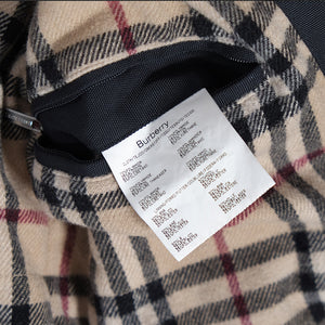 Vintage Burberry Wool Nova Check Lined Parka Jacket - L