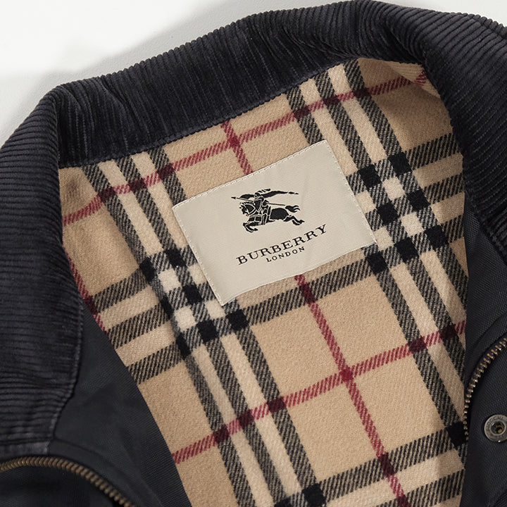 Vintage Burberry Wool Nova Check Lined Parka Jacket - L