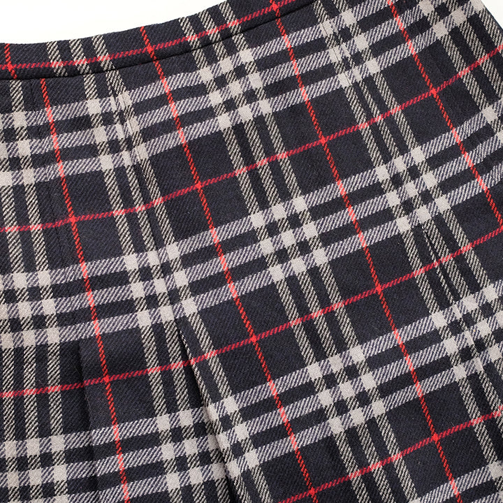 Vintage RARE Burberrys WOMENS Classic Check Skirt Made In England - 10/12