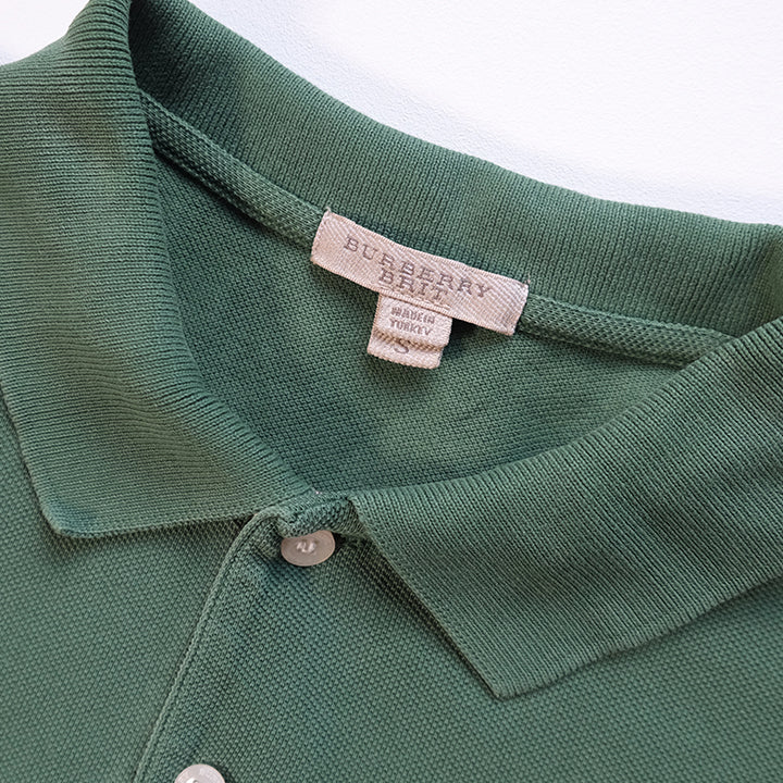 Vintage Burberry Embroidered Logo Polo Shirt - S