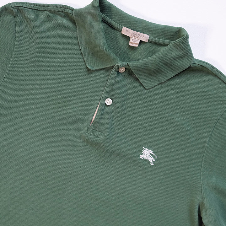 Vintage Burberry Embroidered Logo Polo Shirt - S