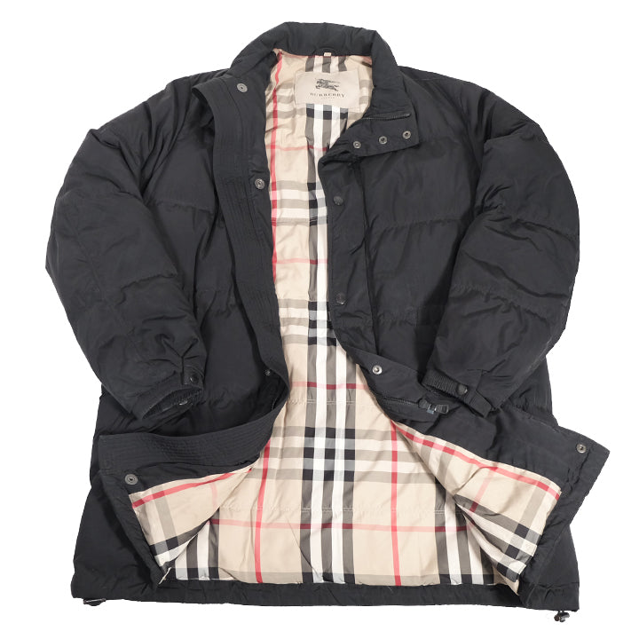 Burberry Nova Check Lined Puffer Down Coat XL