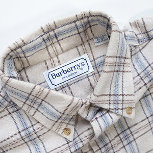 Vintage Rare Burberrys Nova Check Made In France Button Up Shirt - L