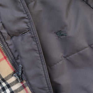 Vintage Burberrys Wool Nova Check Lined Puffer Down Jacket - L/XL