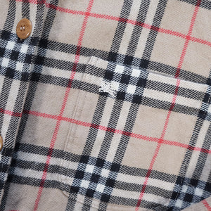 Vintage Burberrys Classic Wool Nova Check Button Up Shirt - S