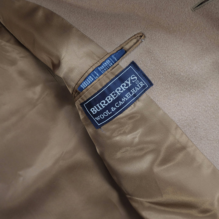 Vintage Burberry Wool Trench Coat Made In England - L