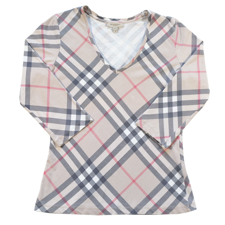 Vintage RARE Burberry WOMENS Classic Nova Check Top - M