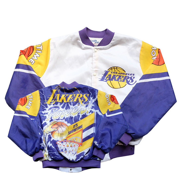 Vintage RARE Chalk Line Los Angeles Lakers Big Graphic Jacket - S/M