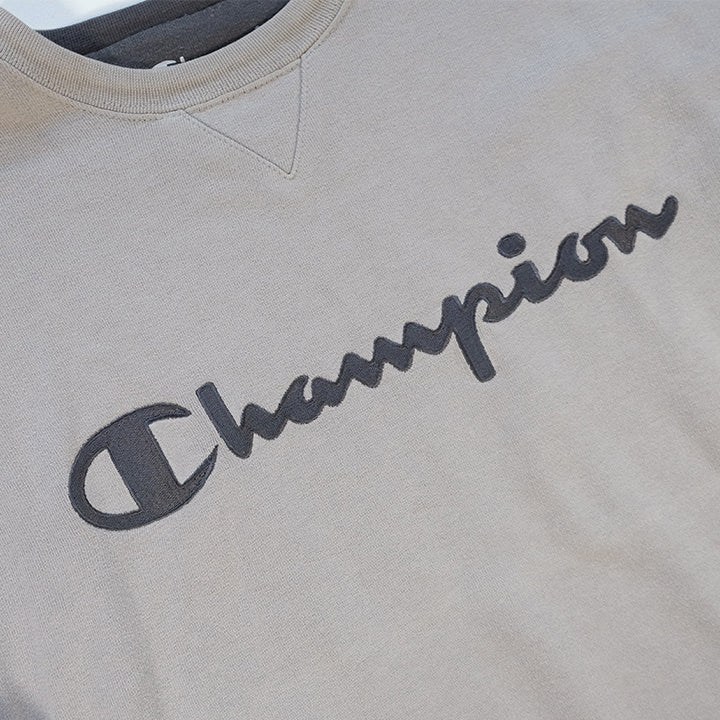 Vintage Champion Embroidered Spell Out Crewneck - M/L