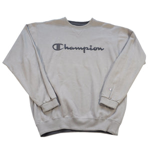 Vintage Champion Embroidered Spell Out Crewneck - M/L