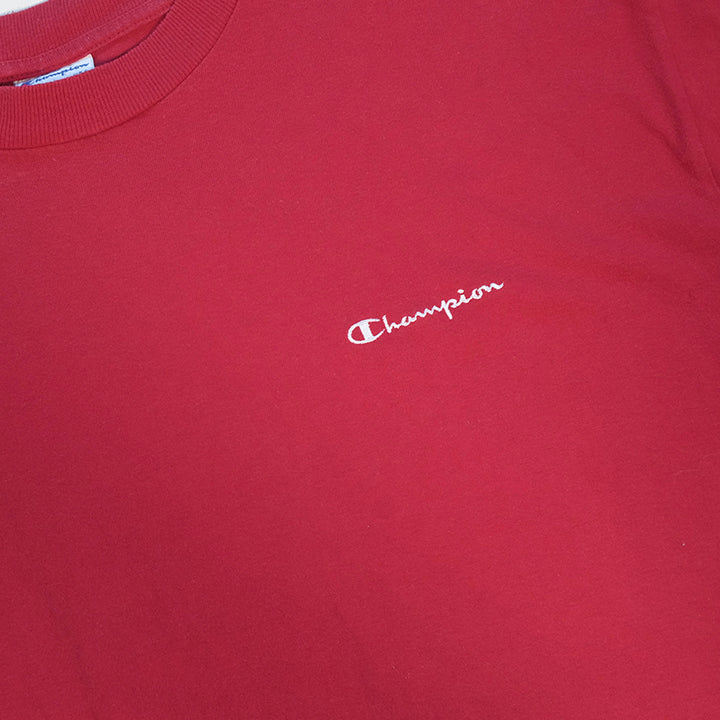 Vintage Champion Embroidered Spell Out T-Shirt - L