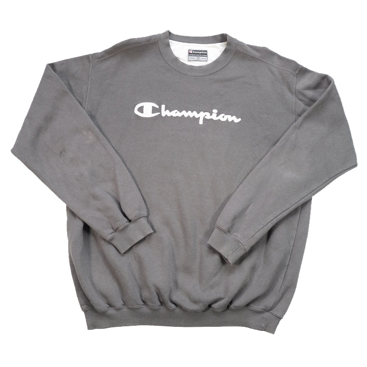 Vintage Champion Embroidered Spell Out Crewneck - XL