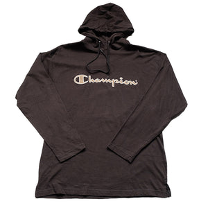 Vintage Champion Embroidered Spell Out Hoodie - XL