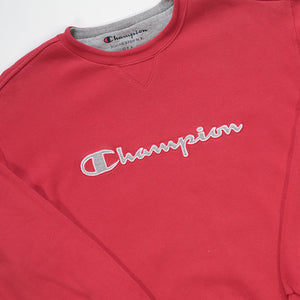 Vintage Champion Embroidered Spell Out Crewneck - L/XL