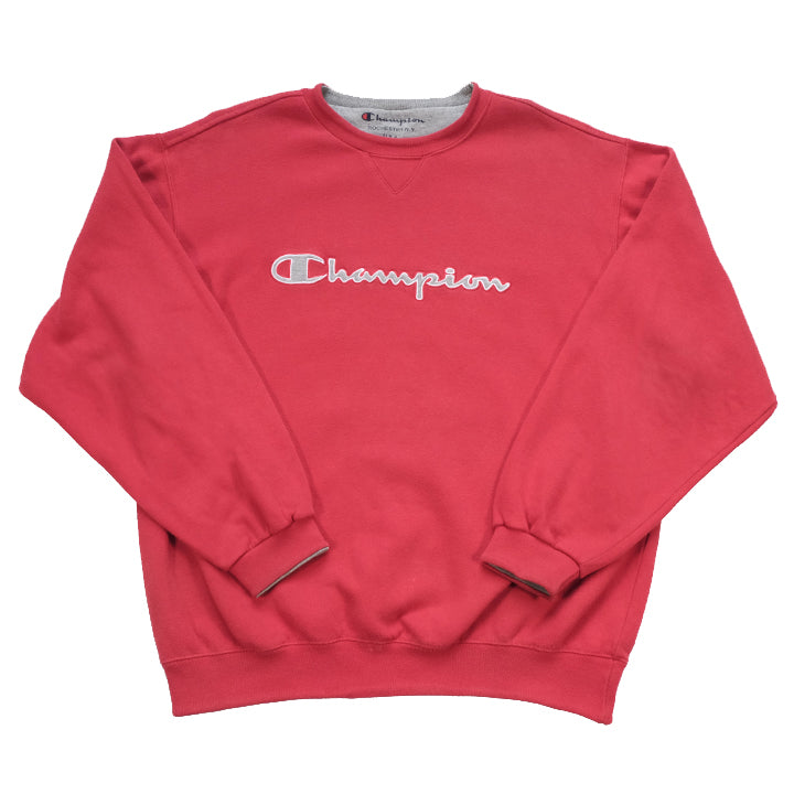 Vintage Champion Embroidered Spell Out Crewneck - L/XL