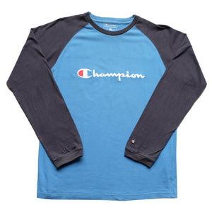 Vintage Champion Big Embroidered Spell Out Long Sleeve - L