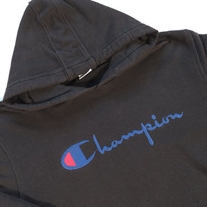 Vintage Champion Embroidered Hooded Sweatshirt - L