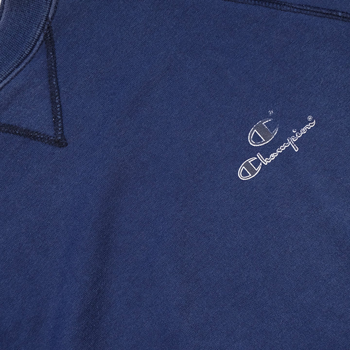 Vintage Champion Spell Out Out Logo Crewneck - L