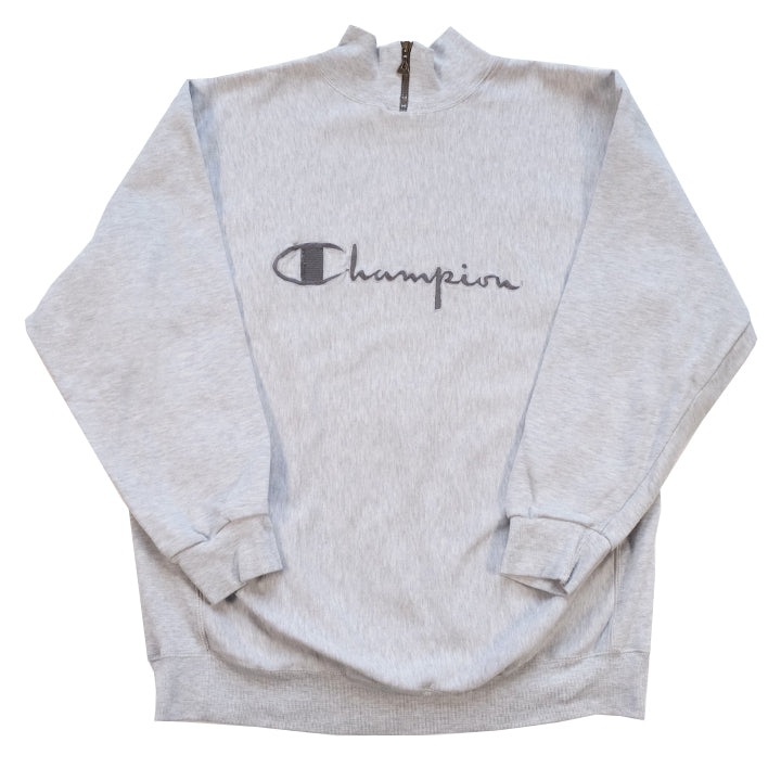 Vintage Champion Embroidered Spell Out Sweatshirt - M