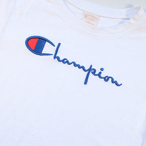 Vintage Champion Embroidered Logo T-Shirt - S