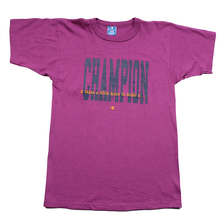 Vintage Champion Spell Out Single Stitch Made In USA T-Shirt - M