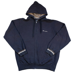 Grey champion zip up hoodie store