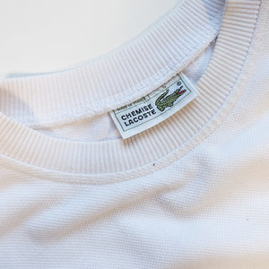 Vintage RARE Chemise Lacoste Embroidered Tennis Player Woven Sweater - L