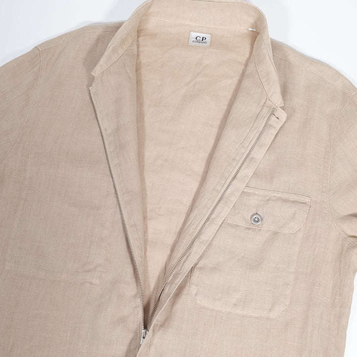 Vintage 2003 CP Company Linen Full Zip Overshirt - L